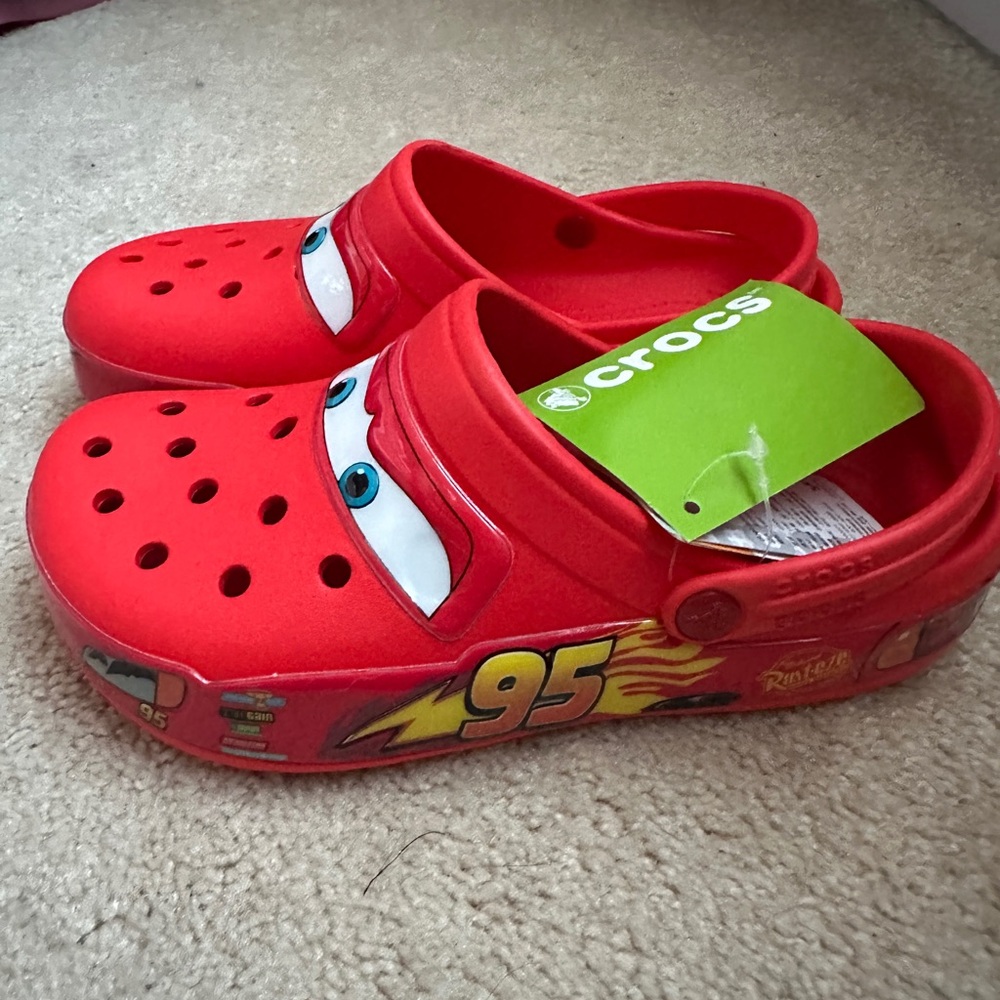 CROCS Red Slippers with Classic Design